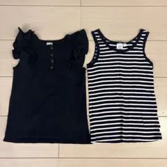 プティマイン　120 ネイビー　GAP ストライプ　タンクトップ　Sのサムネイル