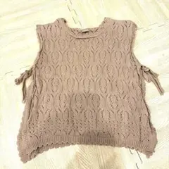 tete a tete 透かし編みニットベスト 100
