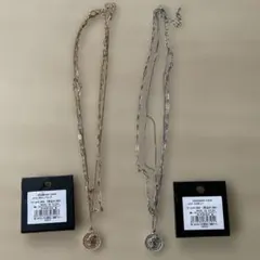 コインモチーフ ネックレス 2本ゴールド＆シルバー　AZUL BY MOUSSY