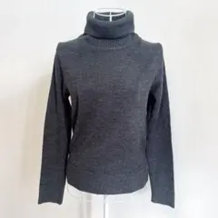ロペピクニック タートルネック ニット セーター グレー 38 M 伸縮性　長袖