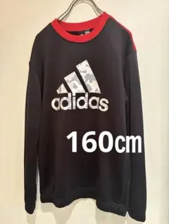 adidas 長袖カットソー 160/80 黒/赤　新品
