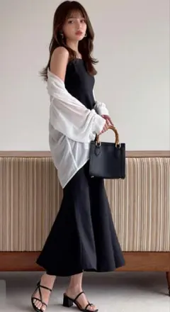 黒 マーメイドキャミワンピース GRL ai16