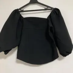 EMODA パフスリーブ 半袖 トップス　ブラックのサムネイル