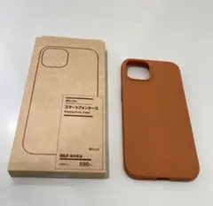 【新品未使用】無印良品iphone14ケース オレンジ