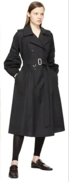 23年製MaxMara 白タグ テクニカルシルクタフタ トレンチコート S 36