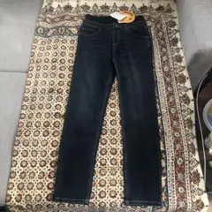 新品ダークブルー 裏起毛パンツストレッチ 140