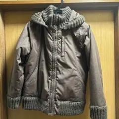 ブラウン カジュアル ジャケット フード付き