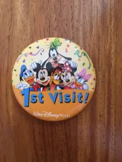 ウォルトディズニーワールド 缶バッジ 初来園 Disney