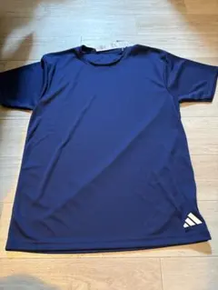 adidas クールネックTシャツ ダークブルー Lサイズのサムネイル