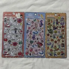 正規品プチドロップステッカーディズニーベイマックス.アリス.ズートピア3種セット