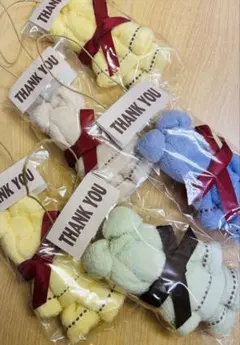 ☆*☆様 お祝いに　Hankyu クマ型タオルハンカチ 5色セット