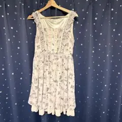 axes femme 猫　鍵　アンティーク柄JSK ジャンスカ　ワンピース