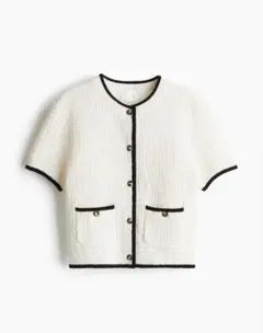 H&M テクスチャードニットカーディガン　XS