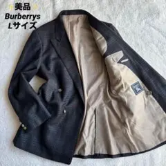 ✨️美品✨️ Burberrys ダブルジャケット ネイビー チェック 金ボタン