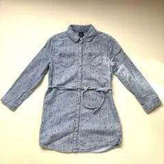 Gap kids ギャップ　ガールズ　星柄 シャツワンピース 120cm 長袖