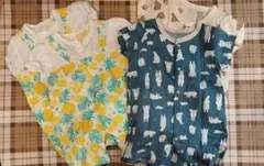 ベビー服セット　双子コーデ　ロンパース半袖