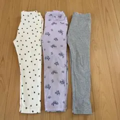 UNIQLO 西松屋　水玉　花柄　レギンス 110cm 3点セット　まとめ売り