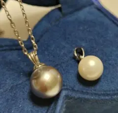 黒蝶真珠 ネックレス 本真珠ペンダントトップ セット
