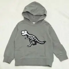 GLOBAL WORK 恐竜グラフィックパーカー スパンコール 100㎝ セージ