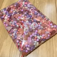 1キロビーズ。パーツ。ピンク系アソート