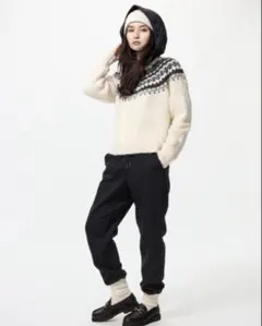 ユニクロ　ヒートテックボアスウェットパンツ　ブラック