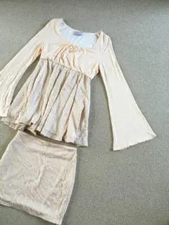 リップサービス♡セットアップ♡チュニック♡タイトスカート♡2点セット/ベージュ