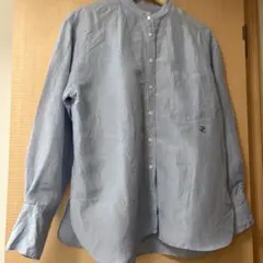 美品♡IENA ラミーリヨセルバンドカラーシャツ　サックスブルーのサムネイル