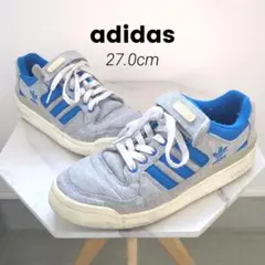 人気❤adidas アディダス スニーカー 27.0cm グレー/ブルー 靴