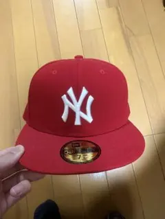 New Era ニューヨーク・ヤンキース 赤 キャップ 7 1/8