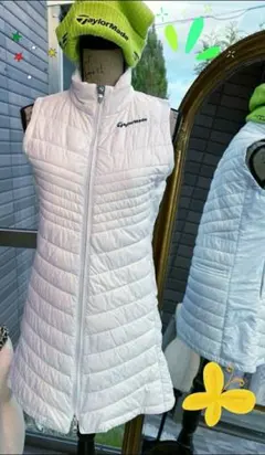 TaylorMade レディース ゴルフ 中綿ワンピース ホワイト