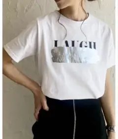 新品未使用❤️ Frame LAUGH ロゴ Tシャツ ホワイト Fサイズのサムネイル