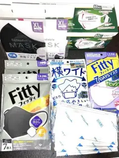 大きめマスクまとめ売り 不織布92枚/布2枚