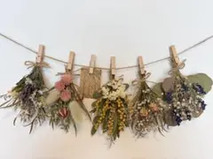 ドライフラワーガーランド❁1413ミモザ 黄色 花束 スワッグ ギフト
