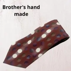 Brother's hand made ドット柄ネクタイ レッド 水玉