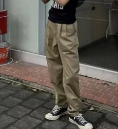ok.soon × dickies コラボ ワイドチノパンツ ブラック オクスン - メルカリ