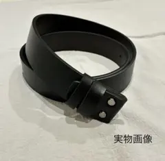 本革 ブラック メンズ 交換用ベルト 替えベルト レザー 牛革 黒 バックルなし