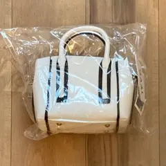 ハンドバッグ ボストンバッグ ミニボストン 白 ホワイト ブラック 新品 未使用