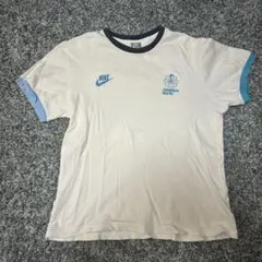 ナイキ ワッフル生地 半袖 リンガーネックTシャツ L 刺繍ロゴ 風車 00s