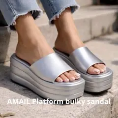 AMAIL Platform bulky sandalシルバー 　厚底サンダルMのサムネイル