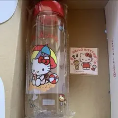 未開封　ハローキティ オリジナル クリアボトル 限定ステッカー セット　資生堂