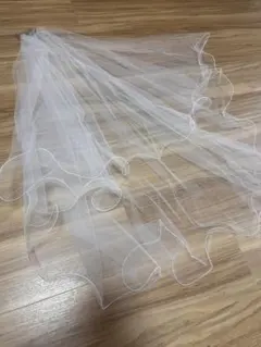 ホワイトチュール　ウェディング　ベール