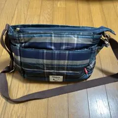スヌーピー　ショルダーバッグ　チェック 斜めがけ
