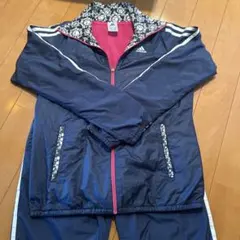 adidas ネイビー ウィンドブレーカー　上下