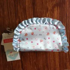 セール中❗サンリオ　シナモロール　フリルポーチ　ステッカー付き　未使用