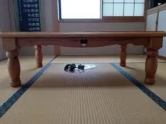 天然木パイン こたつテーブル ハートのくり抜き　中古　カントリーのサムネイル