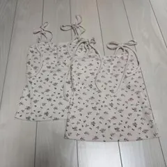 花柄キャミソール カップ付き 2枚セット