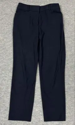 PLST リネンブレンド　スティックパンツ　ネイビー　Lサイズ