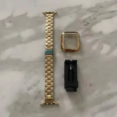 Apple Watch SE 40mmゴールドバンドソフトカバー　セット