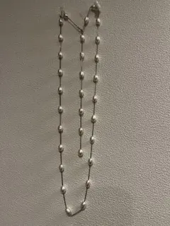 極美品✨ホワイト淡水パール ロングネックレス