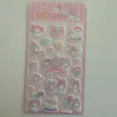 韓国　マイメロディ　マイメロ　サンリオ　マシュマロ　ぷっくり　シール　ステッカー
